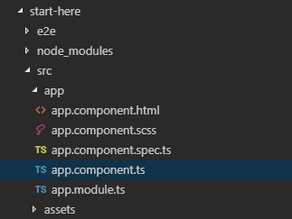 Angule project file strcuture